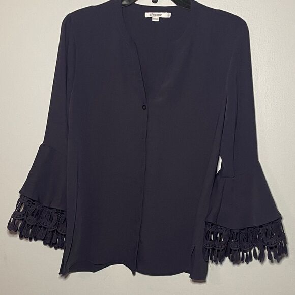 Chico's Tops - Chico's Blouse with Lace Trim Sleeves